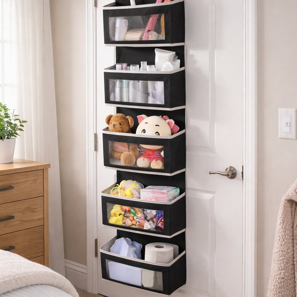 Over the Door Storage Hanging Organizer Closet Pantry Bathroom Playroom Classroo